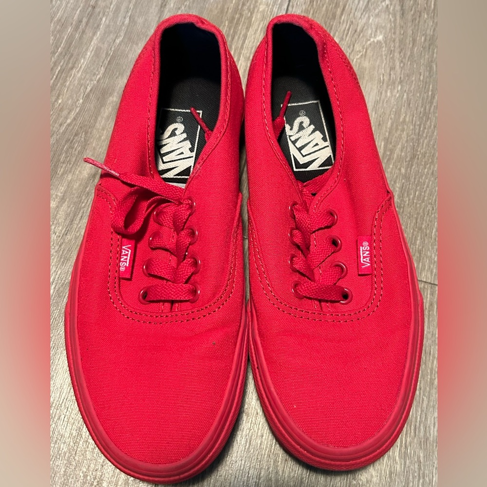 VANS women’s size 6 men’s 4.5 RED TENNIE SHOES sneakers